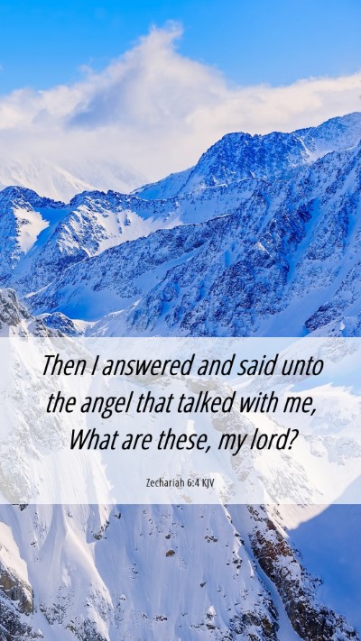 Picture 06 - Zechariah 6:4 KJV Mobile Phone Wallpaper - Then I answered and said unto the angel that - Mobile Bible Verse Wallpaper