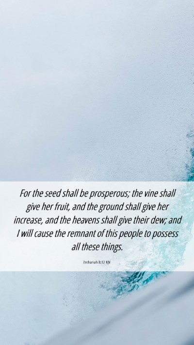 Picture 06 - Zechariah 8:12 KJV Mobile Phone Wallpaper - For the seed shall be prosperous; the vine shall - Mobile Bible Verse Wallpaper