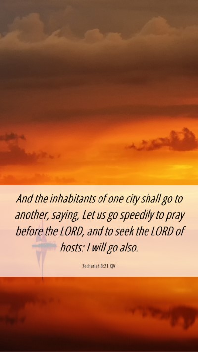 Picture 06 - Zechariah 8:21 KJV Mobile Phone Wallpaper - And the inhabitants of one city shall go to - Mobile Bible Verse Wallpaper