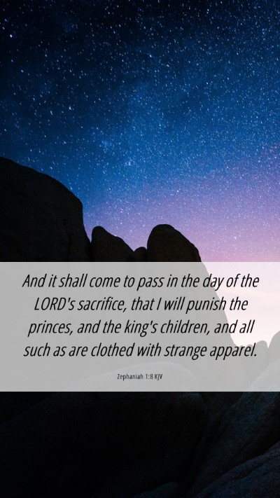 Picture 06 - Zephaniah 1:8 KJV Mobile Phone Wallpaper - And it shall come to pass in the day of the - Mobile Bible Verse Wallpaper