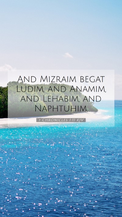 Picture 07 - 1 Chronicles 1:11 KJV Mobile Phone Wallpaper - And Mizraim begat Ludim, and Anamim, and Lehabim, - Mobile Bible Verse Wallpaper
