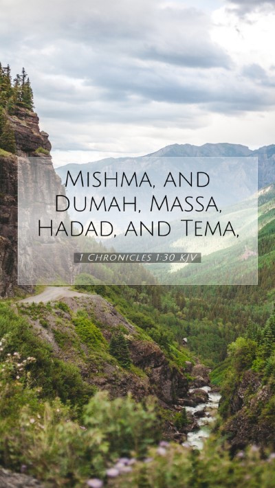 Picture 07 - 1 Chronicles 1:30 KJV Mobile Phone Wallpaper - Mishma, and Dumah, Massa, Hadad, and - Mobile Bible Verse Wallpaper