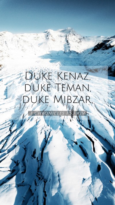 Picture 07 - 1 Chronicles 1:53 KJV Mobile Phone Wallpaper - Duke Kenaz, duke Teman, duke - Mobile Bible Verse Wallpaper