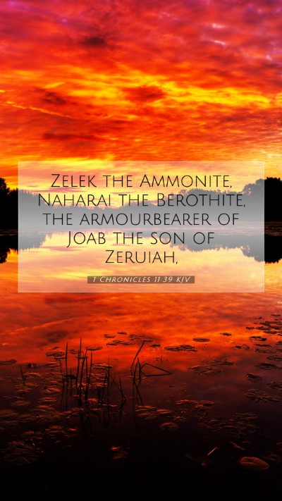 Picture 07 - 1 Chronicles 11:39 KJV Mobile Phone Wallpaper - Zelek the Ammonite, Naharai the Berothite, the - Mobile Bible Verse Wallpaper
