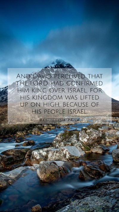 Picture 07 - 1 Chronicles 14:2 KJV Mobile Phone Wallpaper - And David perceived that the LORD had confirmed - Mobile Bible Verse Wallpaper