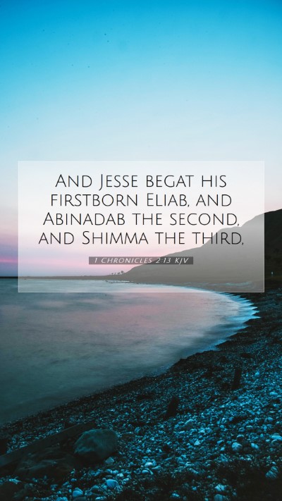 Picture 07 - 1 Chronicles 2:13 KJV Mobile Phone Wallpaper - And Jesse begat his firstborn Eliab, and Abinadab - Mobile Bible Verse Wallpaper