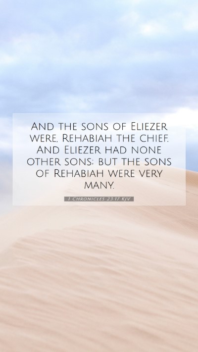 Picture 07 - 1 Chronicles 23:17 KJV Mobile Phone Wallpaper - And the sons of Eliezer were, Rehabiah the chief. - Mobile Bible Verse Wallpaper