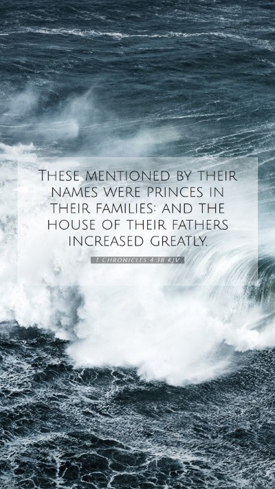 Picture 07 - 1 Chronicles 4:38 KJV Mobile Phone Wallpaper - These mentioned by their names were princes in - Mobile Bible Verse Wallpaper