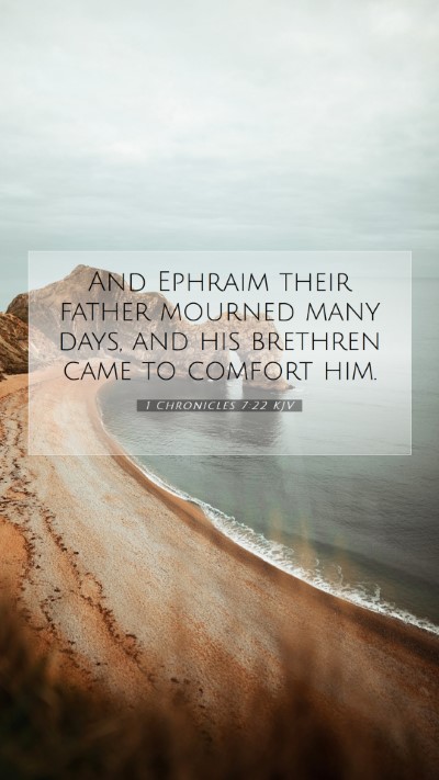 Picture 07 - 1 Chronicles 7:22 KJV Mobile Phone Wallpaper - And Ephraim their father mourned many days, and - Mobile Bible Verse Wallpaper