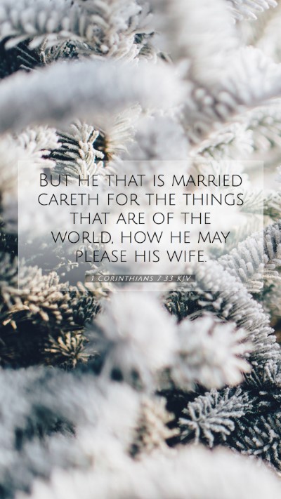 Picture 07 - 1 Corinthians 7:33 KJV Mobile Phone Wallpaper - But he that is married careth for the things that - Mobile Bible Verse Wallpaper
