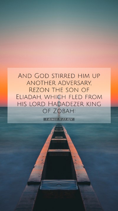 Picture 07 - 1 Kings 11:23 KJV Mobile Phone Wallpaper - And God stirred him up another adversary, Rezon - Mobile Bible Verse Wallpaper