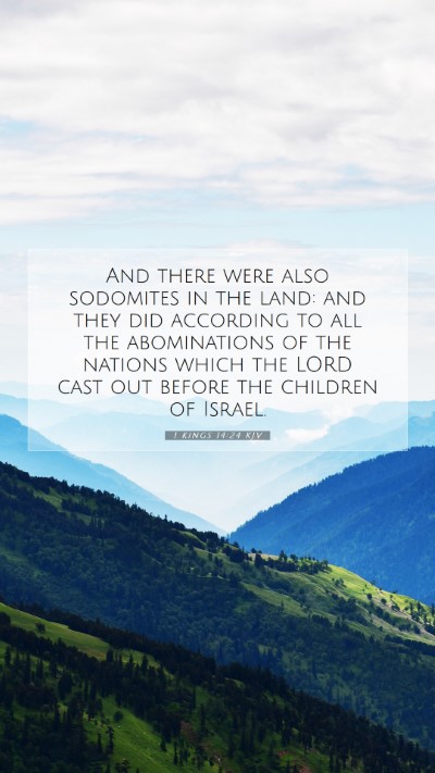 Picture 07 - 1 Kings 14:24 KJV Mobile Phone Wallpaper - And there were also sodomites in the land: and - Mobile Bible Verse Wallpaper
