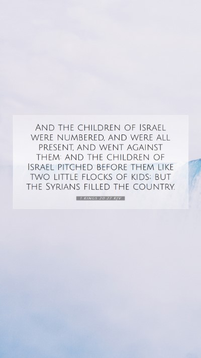 Picture 07 - 1 Kings 20:27 KJV Mobile Phone Wallpaper - And the children of Israel were numbered, and - Mobile Bible Verse Wallpaper
