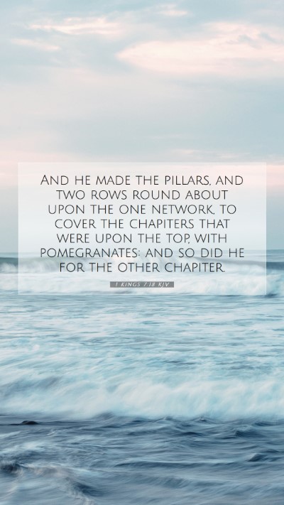 Picture 07 - 1 Kings 7:18 KJV Mobile Phone Wallpaper - And he made the pillars, and two rows round about - Mobile Bible Verse Wallpaper