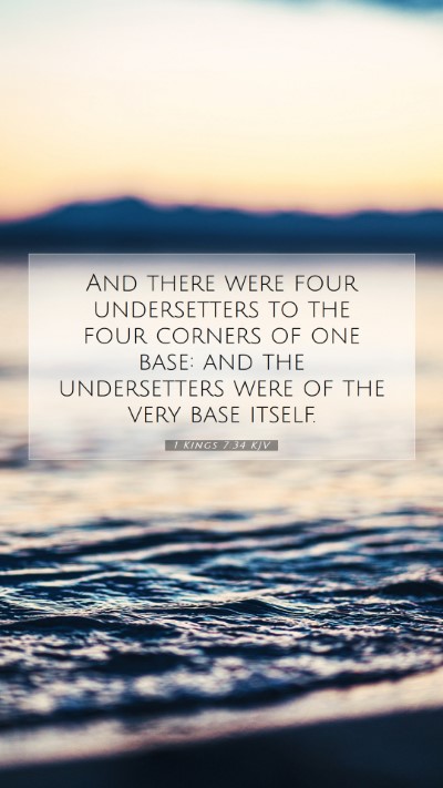 Picture 07 - 1 Kings 7:34 KJV Mobile Phone Wallpaper - And there were four undersetters to the four - Mobile Bible Verse Wallpaper