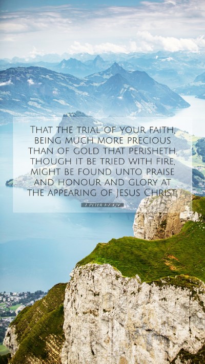 Picture 07 - 1 Peter 1:7 KJV Mobile Phone Wallpaper - That the trial of your faith, being much more - Mobile Bible Verse Wallpaper