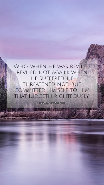 Picture 07 - 1 Peter 2:23 KJV Mobile Phone Wallpaper - Who, when he was reviled, reviled not again; when - Mobile Bible Verse Wallpaper