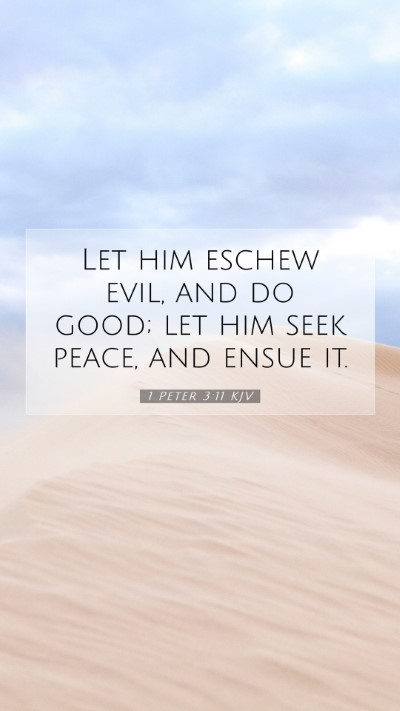 Picture 07 - 1 Peter 3:11 KJV Mobile Phone Wallpaper - Let him eschew evil, and do good; let him seek - Mobile Bible Verse Wallpaper