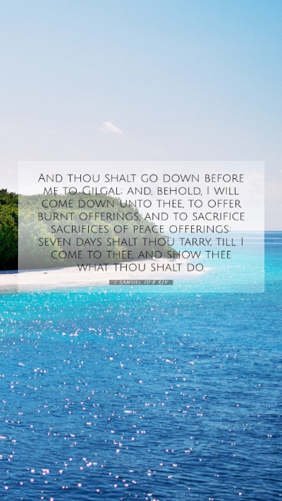Picture 07 - 1 Samuel 10:8 KJV Mobile Phone Wallpaper - And thou shalt go down before me to Gilgal; and, - Mobile Bible Verse Wallpaper