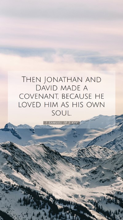 Picture 07 - 1 Samuel 18:3 KJV Mobile Phone Wallpaper - Then Jonathan and David made a covenant, because - Mobile Bible Verse Wallpaper