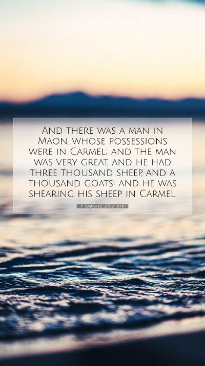 Picture 07 - 1 Samuel 25:2 KJV Mobile Phone Wallpaper - And there was a man in Maon, whose possessions - Mobile Bible Verse Wallpaper