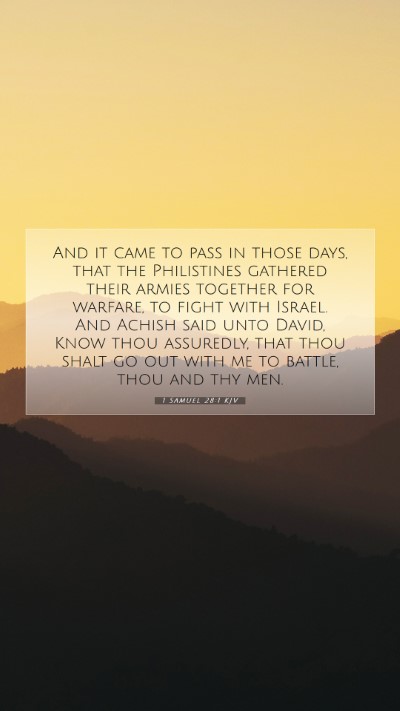 Picture 07 - 1 Samuel 28:1 KJV Mobile Phone Wallpaper - And it came to pass in those days, that the - Mobile Bible Verse Wallpaper