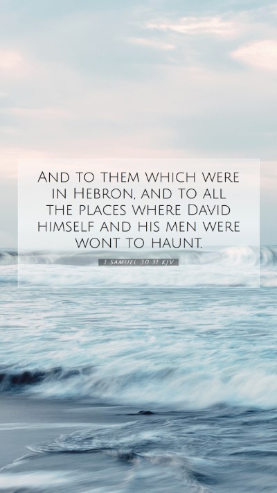 Picture 07 - 1 Samuel 30:31 KJV Mobile Phone Wallpaper - And to them which were in Hebron, and to all the - Mobile Bible Verse Wallpaper