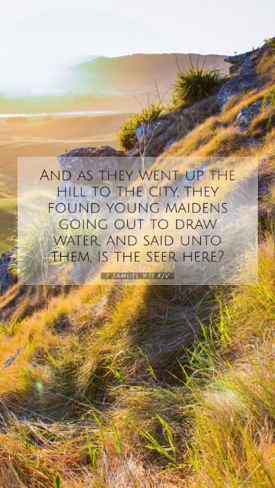 Picture 07 - 1 Samuel 9:11 KJV Mobile Phone Wallpaper - And as they went up the hill to the city, they - Mobile Bible Verse Wallpaper