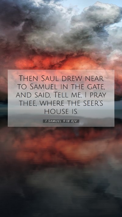 Picture 07 - 1 Samuel 9:18 KJV Mobile Phone Wallpaper - Then Saul drew near to Samuel in the gate, and - Mobile Bible Verse Wallpaper