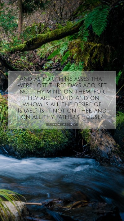 Picture 07 - 1 Samuel 9:20 KJV Mobile Phone Wallpaper - And as for thine asses that were lost three days - Mobile Bible Verse Wallpaper