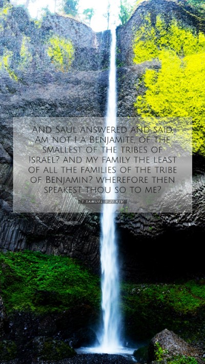 Picture 07 - 1 Samuel 9:21 KJV Mobile Phone Wallpaper - And Saul answered and said, Am not I a Benjamite, - Mobile Bible Verse Wallpaper