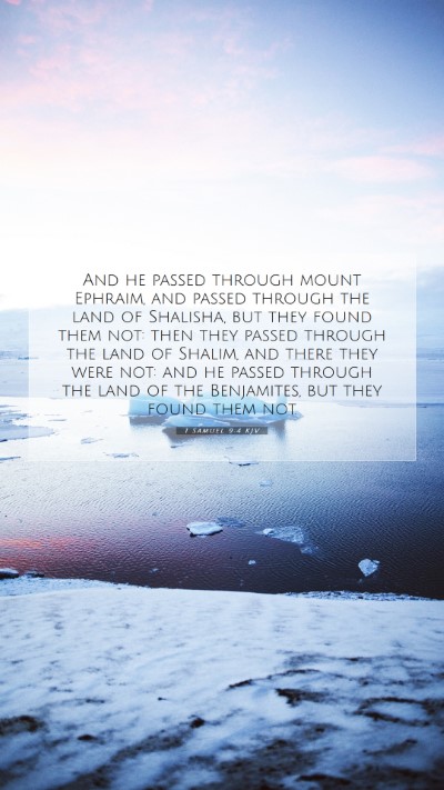 Picture 07 - 1 Samuel 9:4 KJV Mobile Phone Wallpaper - And he passed through mount Ephraim, and passed - Mobile Bible Verse Wallpaper
