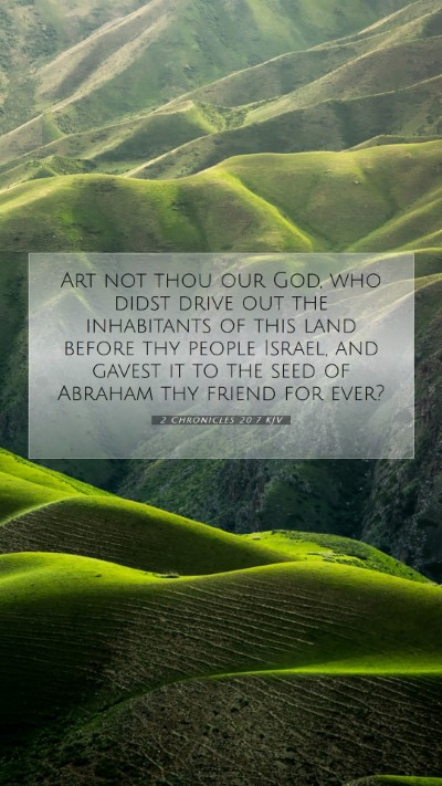 Picture 07 - 2 Chronicles 20:7 KJV Mobile Phone Wallpaper - Art not thou our God, who didst drive out the - Mobile Bible Verse Wallpaper