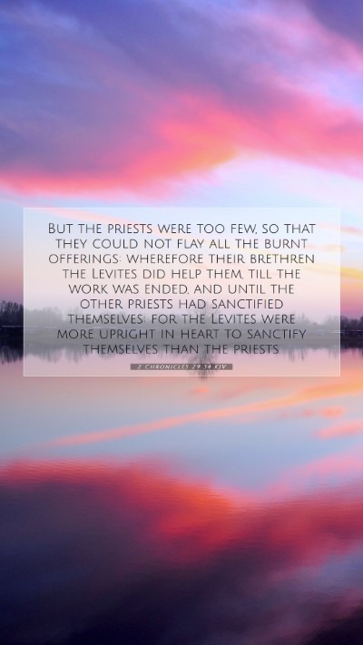 Picture 07 - 2 Chronicles 29:34 KJV Mobile Phone Wallpaper - But the priests were too few, so that they could - Mobile Bible Verse Wallpaper