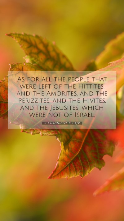 Picture 07 - 2 Chronicles 8:7 KJV Mobile Phone Wallpaper - As for all the people that were left of the - Mobile Bible Verse Wallpaper
