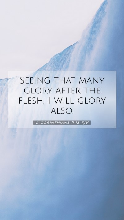 Picture 07 - 2 Corinthians 11:18 KJV Mobile Phone Wallpaper - Seeing that many glory after the flesh, I will - Mobile Bible Verse Wallpaper