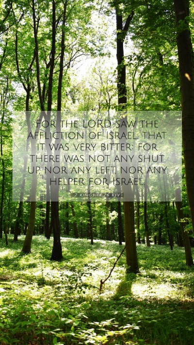 Picture 07 - 2 Kings 14:26 KJV Mobile Phone Wallpaper - For the LORD saw the affliction of Israel, that - Mobile Bible Verse Wallpaper