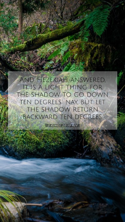 Picture 07 - 2 Kings 20:10 KJV Mobile Phone Wallpaper - And Hezekiah answered, It is a light thing for - Mobile Bible Verse Wallpaper