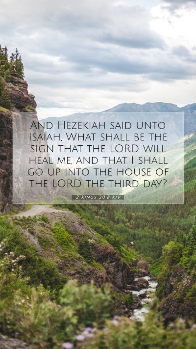 Picture 07 - 2 Kings 20:8 KJV Mobile Phone Wallpaper - And Hezekiah said unto Isaiah, What shall be the - Mobile Bible Verse Wallpaper