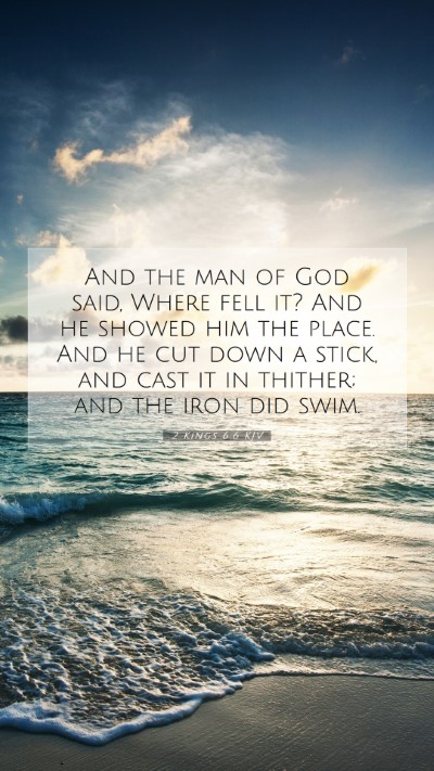 Picture 07 - 2 Kings 6:6 KJV Mobile Phone Wallpaper - And the man of God said, Where fell it? And he - Mobile Bible Verse Wallpaper