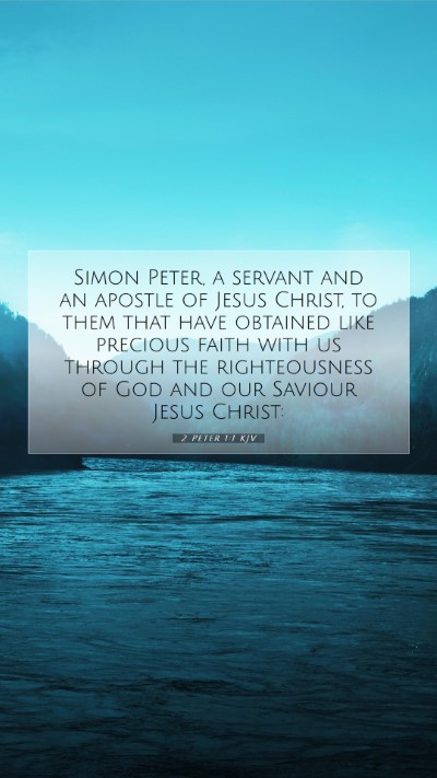 Picture 07 - 2 Peter 1:1 KJV Mobile Phone Wallpaper - Simon Peter, a servant and an apostle of Jesus - Mobile Bible Verse Wallpaper