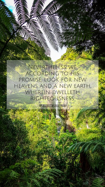Picture 07 - 2 Peter 3:13 KJV Mobile Phone Wallpaper - Nevertheless we, according to his promise, look - Mobile Bible Verse Wallpaper