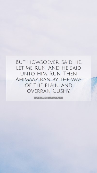Picture 07 - 2 Samuel 18:23 KJV Mobile Phone Wallpaper - But howsoever, said he, let me run. And he said - Mobile Bible Verse Wallpaper