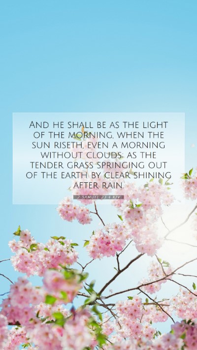 Picture 07 - 2 Samuel 23:4 KJV Mobile Phone Wallpaper - And he shall be as the light of the morning, when - Mobile Bible Verse Wallpaper