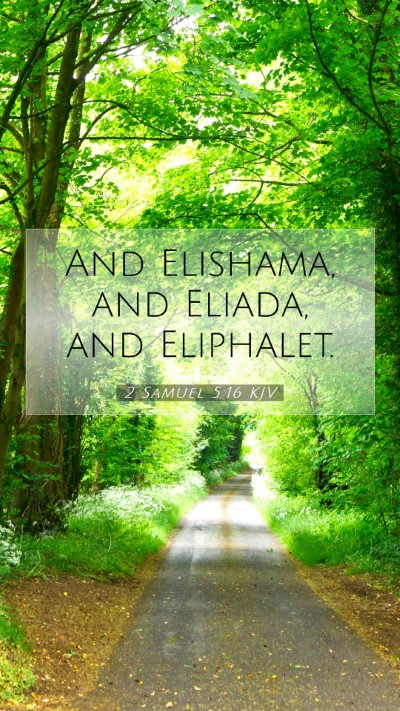 Picture 07 - 2 Samuel 5:16 KJV Mobile Phone Wallpaper - And Elishama, and Eliada, and - Mobile Bible Verse Wallpaper