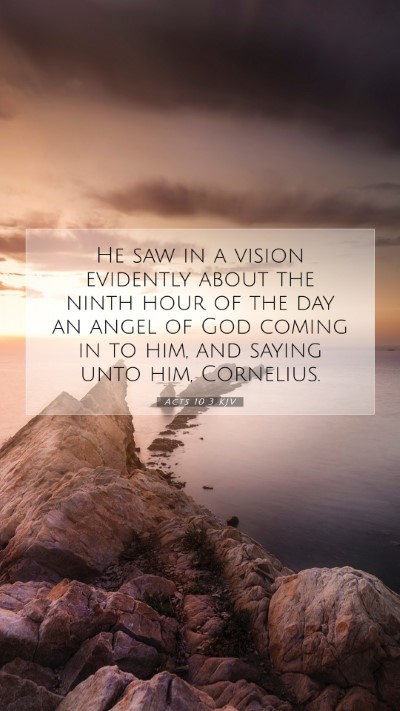 Picture 07 - Acts 10:3 KJV Mobile Phone Wallpaper - He saw in a vision evidently about the ninth hour - Mobile Bible Verse Wallpaper