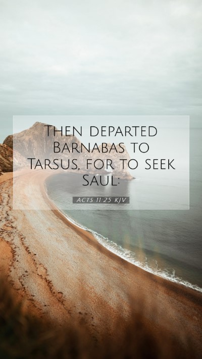 Picture 07 - Acts 11:25 KJV Mobile Phone Wallpaper - Then departed Barnabas to Tarsus, for to seek - Mobile Bible Verse Wallpaper