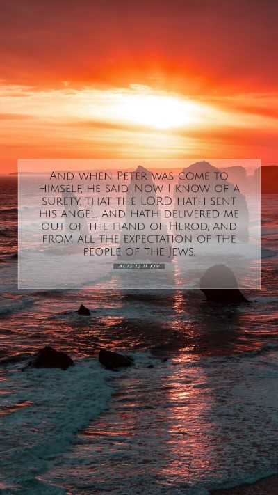 Picture 07 - Acts 12:11 KJV Mobile Phone Wallpaper - And when Peter was come to himself, he said, Now - Mobile Bible Verse Wallpaper