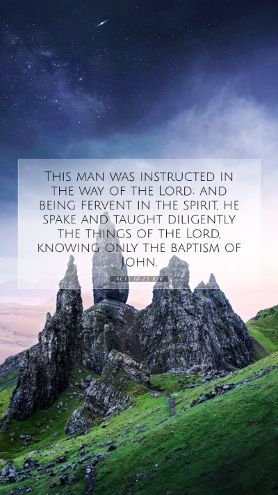 Picture 07 - Acts 18:25 KJV Mobile Phone Wallpaper - This man was instructed in the way of the Lord; - Mobile Bible Verse Wallpaper