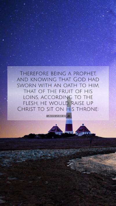 Picture 07 - Acts 2:30 KJV Mobile Phone Wallpaper - Therefore being a prophet, and knowing that God - Mobile Bible Verse Wallpaper